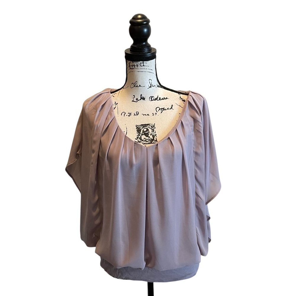 Joseph A Silk Dolman Blouse Tank Purple Pastel Lilac Size Large NWT office
